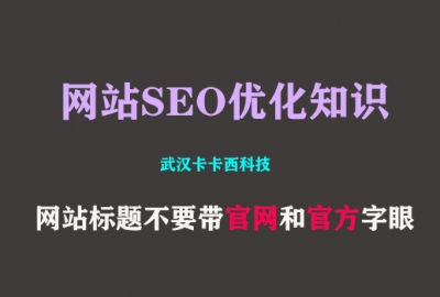 切记网站标题不要带“官网”和“官方”字眼 避免影响网站排名