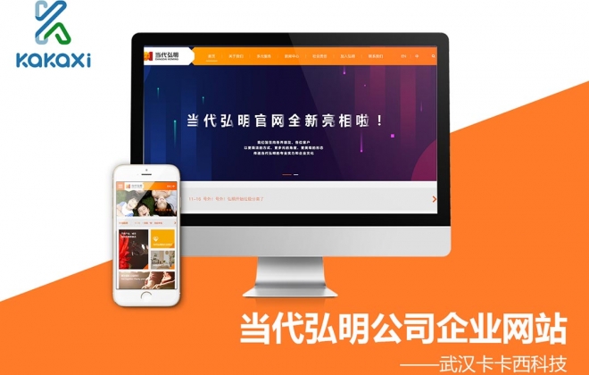 当代集团当代弘明公司企业网站定制开发案例-武汉卡卡西科技有限公司案例作品