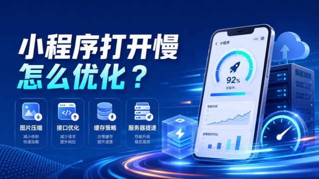 小程序打开慢怎么排查？图片、接口、缓存和服务器怎样优化