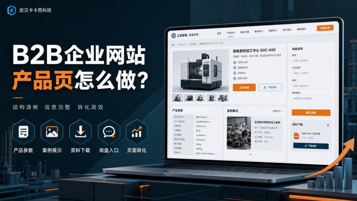 B2B企业网站产品页面怎么做？参数、案例、下载资料和询盘入口怎么规划
