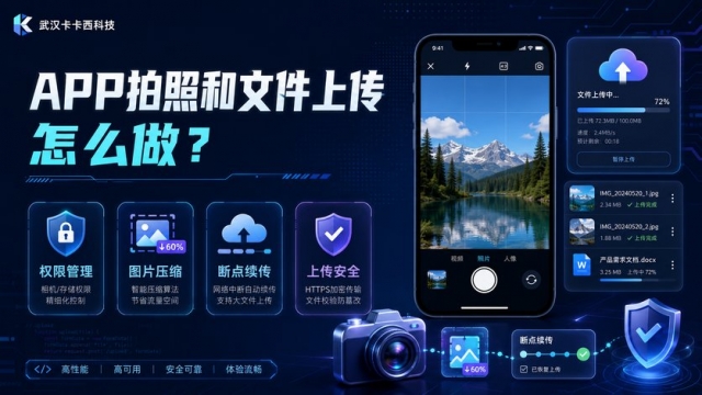 APP拍照和文件上传怎么做？权限、压缩、断点续传和安全如何设计