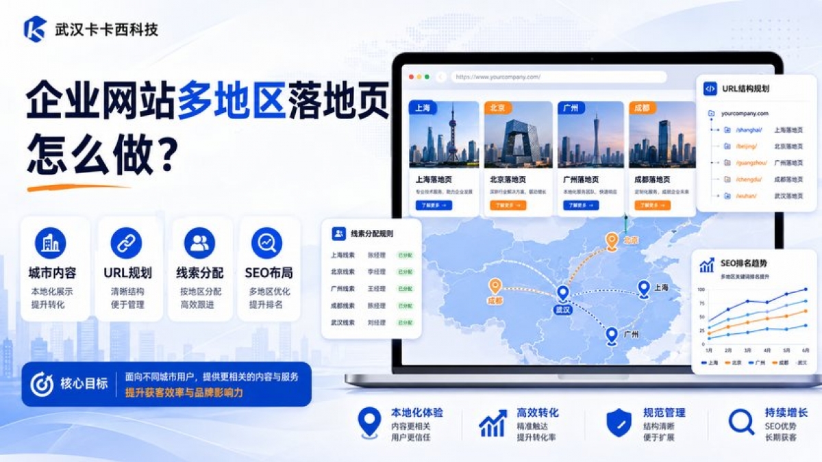 企业网站多地区落地页怎么做？城市内容、URL、线索分配和SEO如何规划