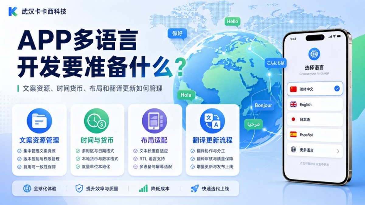 APP多语言开发要准备什么？文案资源、时间货币、布局和翻译更新如何管理
