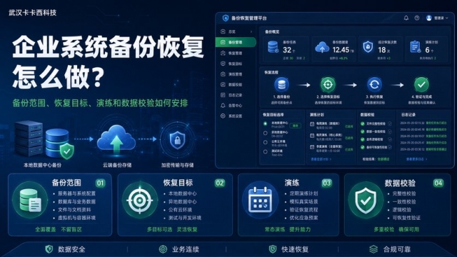 企业系统备份恢复怎么做？备份范围、恢复目标、演练和数据校验如何安排