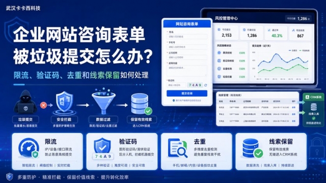 企业网站咨询表单被垃圾提交怎么办？限流、验证码、去重和线索保留如何处理