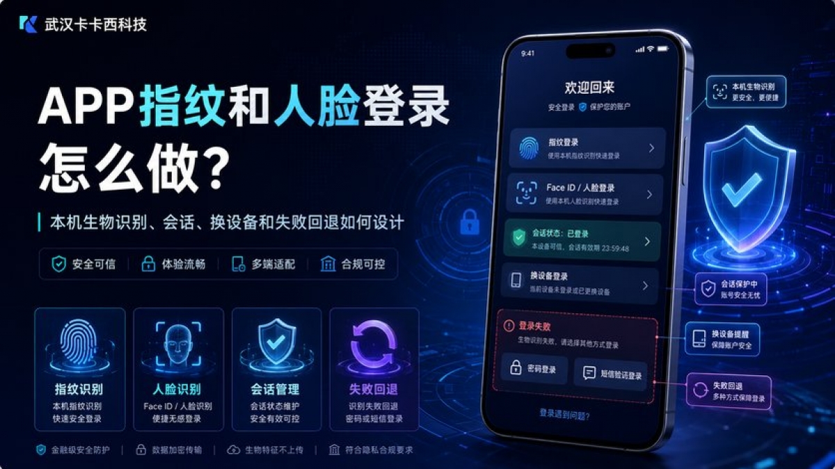 APP指纹和人脸登录怎么做？本机生物识别、会话、换设备和失败回退如何设计