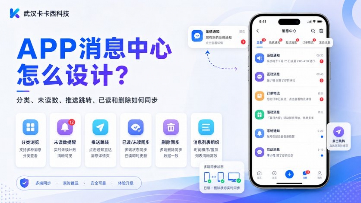 APP消息中心怎么设计？分类、未读数、推送跳转、已读和删除如何同步