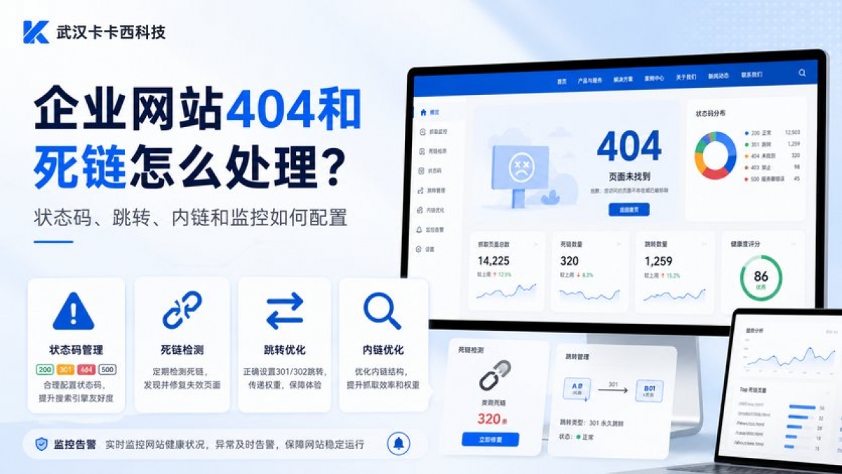 企业网站404和死链怎么处理？状态码、跳转、内链和监控如何配置