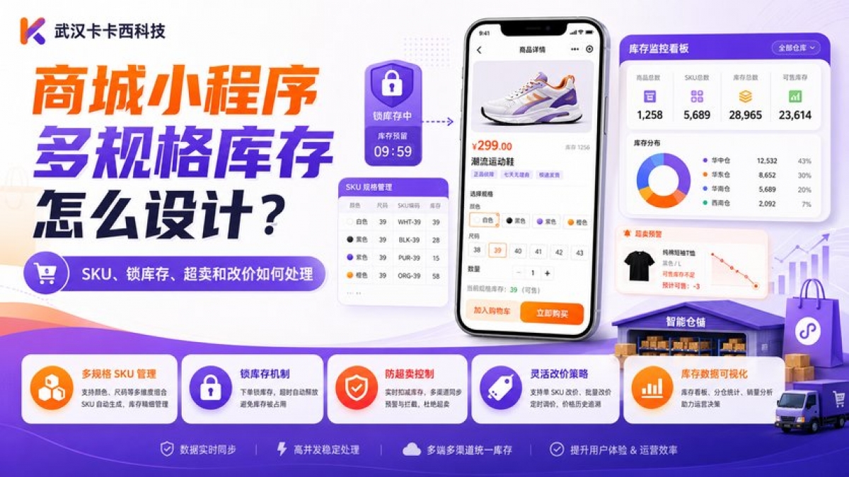 商城小程序多规格库存怎么设计？SKU、锁库存、超卖和改价如何处理