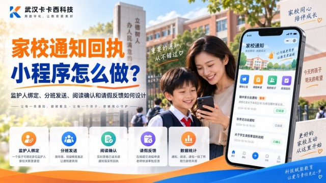 家校通知回执小程序怎么做？监护人绑定、分班发送、阅读确认和请假反馈如何设计