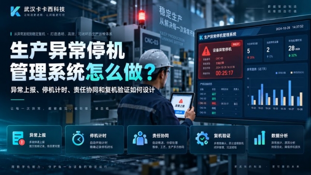 生产异常停机管理系统怎么做？异常上报、停机计时、责任协同和复机验证如何设计
