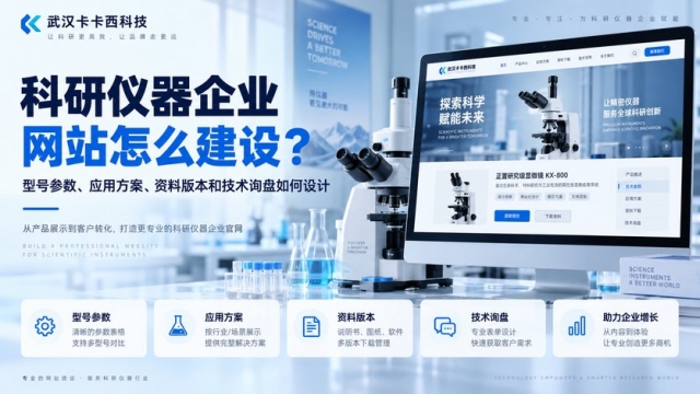 科研仪器企业网站怎么建设？型号参数、应用方案、资料版本和技术询盘如何设计
