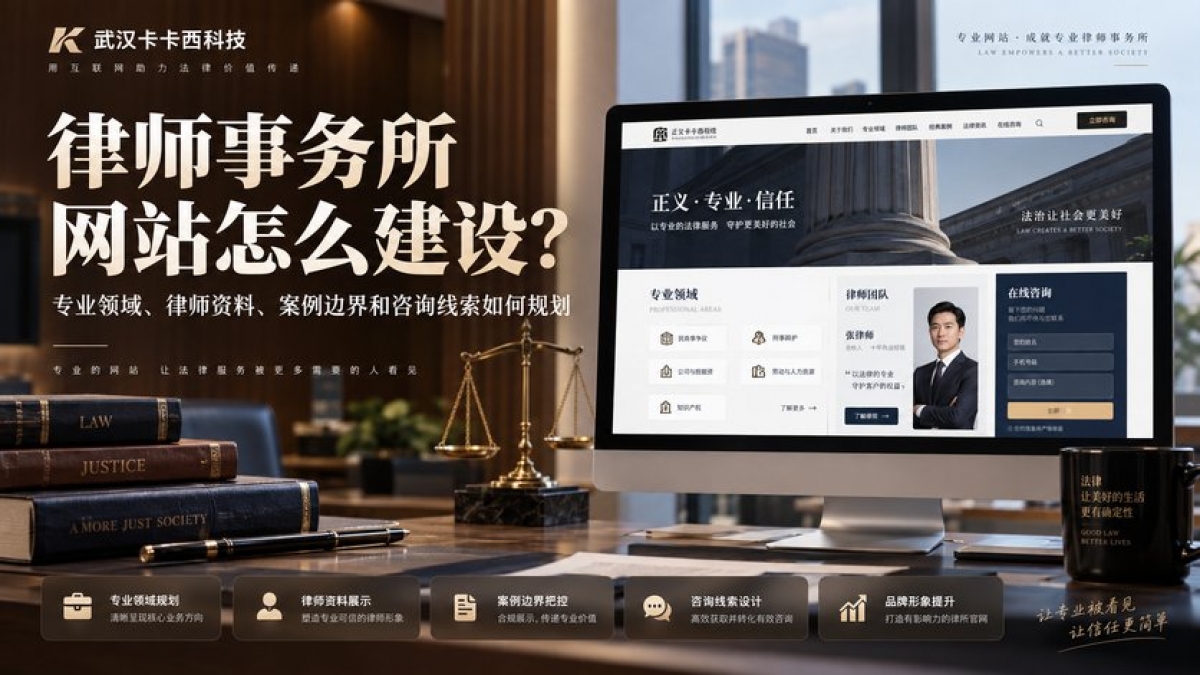 律师事务所网站怎么建设？专业领域、律师资料、案例边界和咨询线索如何规划