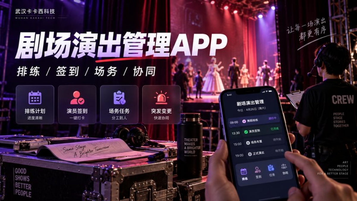 剧场演出管理APP怎么做？排练计划、演员签到、场务任务和突发变更如何协同
