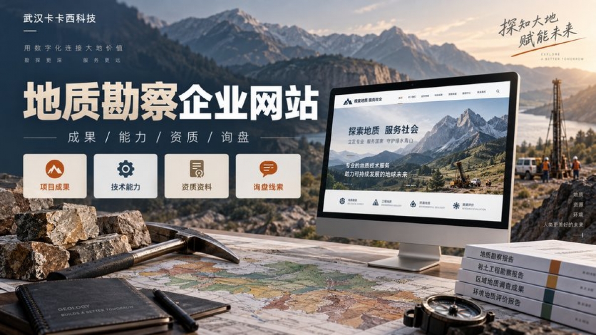 地质勘察企业网站怎么建设？项目成果、技术能力、资质资料和业务询盘如何规划