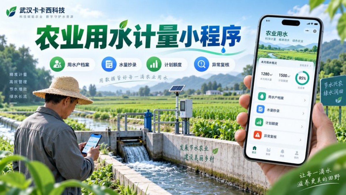 农业用水计量小程序怎么做？用水户档案、水量抄录、计划额度和异常复核如何管理