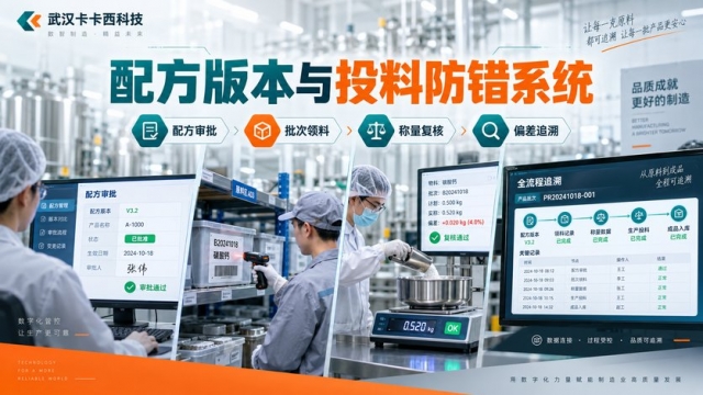 配方版本与投料防错系统怎么做？配方审批、批次领料、称量复核和偏差追溯如何设计