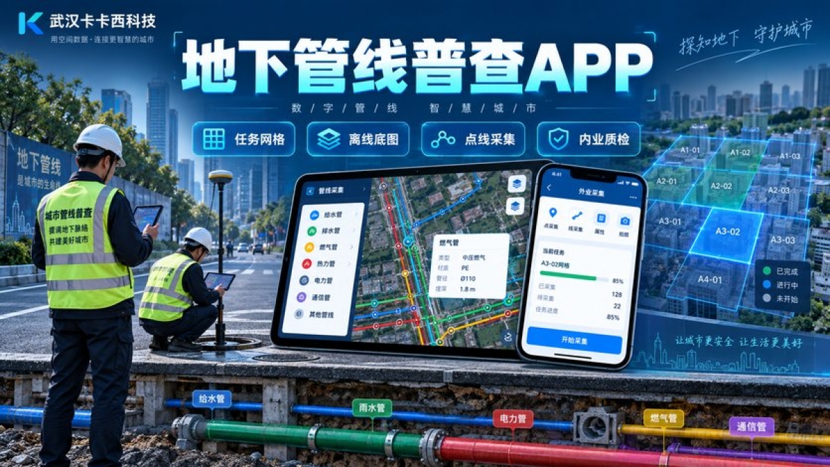 地下管线普查APP怎么做？任务网格、离线底图、点线采集和内业质检如何设计