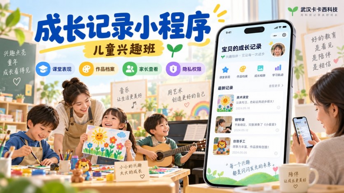 儿童兴趣班成长记录小程序怎么做？课堂表现、作品档案、家长查看和隐私权限如何设计