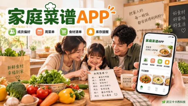 家庭菜谱与采购APP怎么做？成员偏好、周菜单、食材清单和库存提醒如何设计