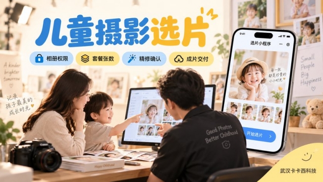 儿童摄影选片小程序怎么做？相册权限、套餐张数、精修确认和成片交付如何设计