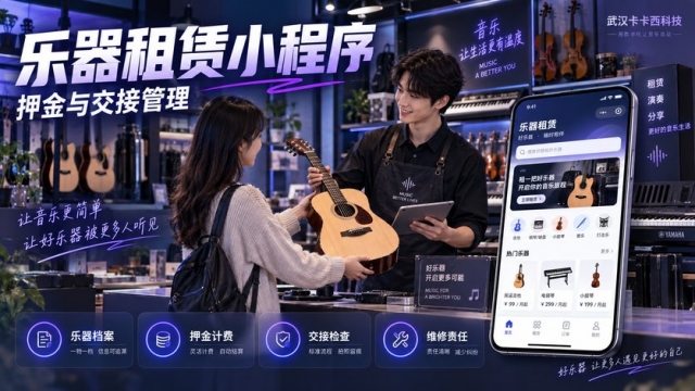 乐器租赁小程序怎么做？乐器档案、押金计费、交接检查和维修责任如何设计