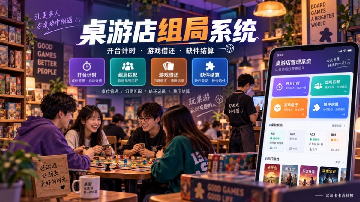 桌游店开台和组局系统如何设计？桌位计时、游戏借还与缺件结算要点