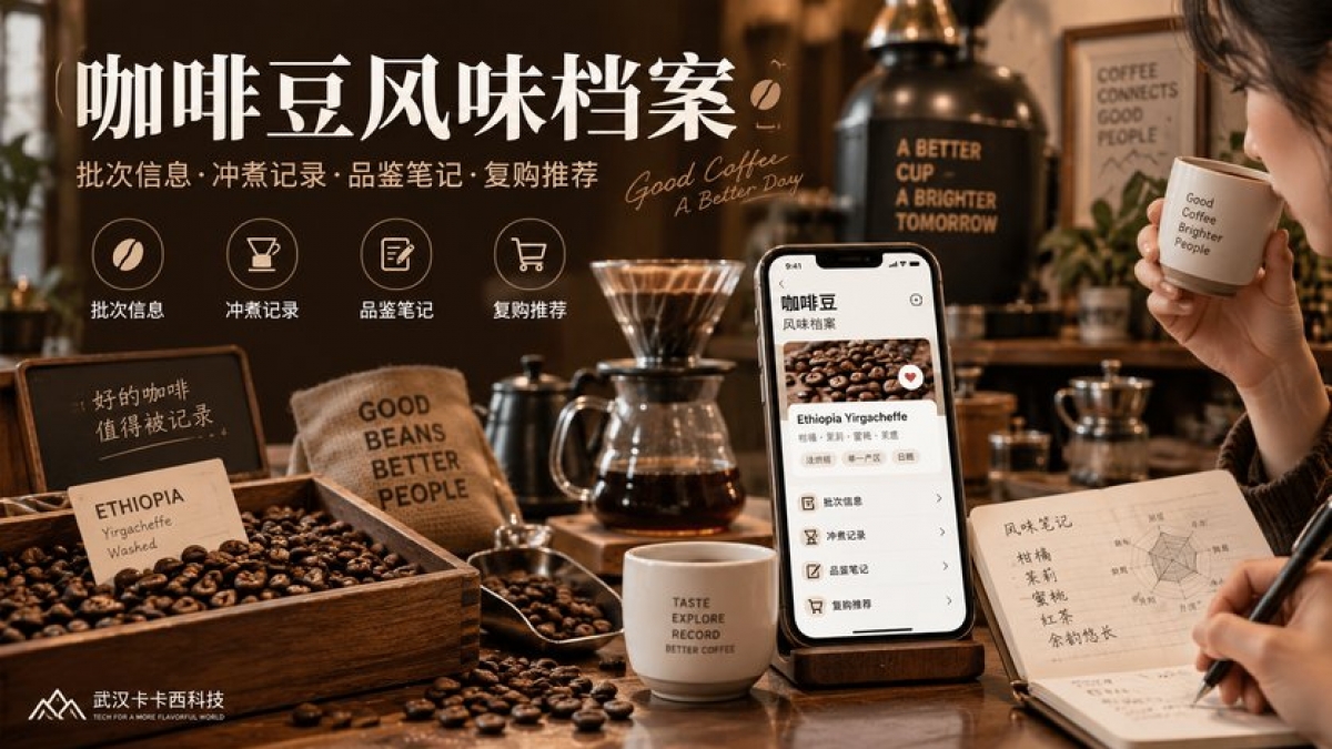 咖啡豆风味档案小程序怎么做？批次信息、冲煮记录、品鉴笔记和复购推荐如何设计