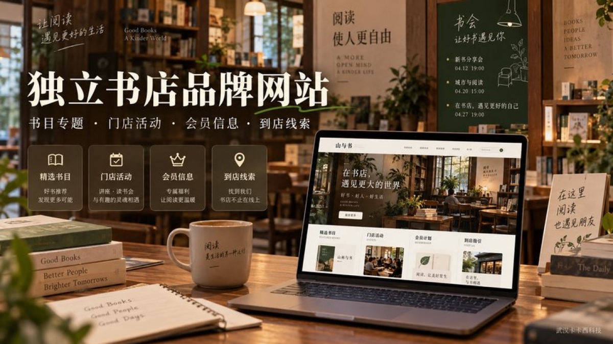 独立书店品牌网站怎么建设？书目专题、门店活动、会员信息和到店线索如何组织