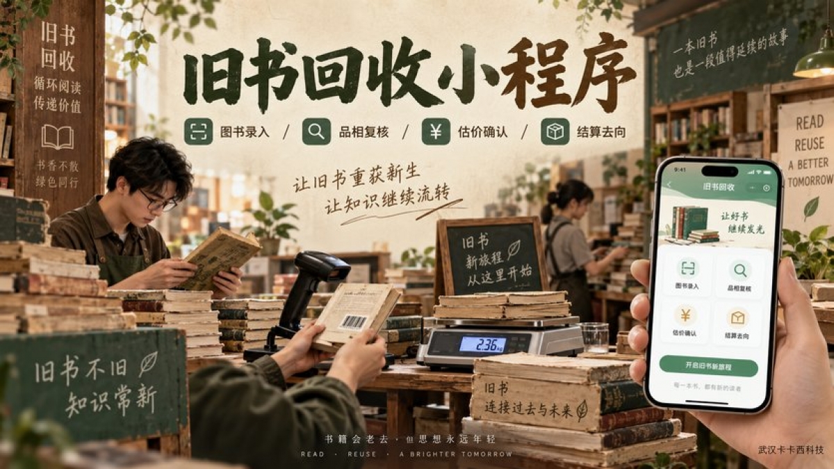 旧书回收小程序怎么做？图书录入、品相复核、估价确认和结算去向如何管理