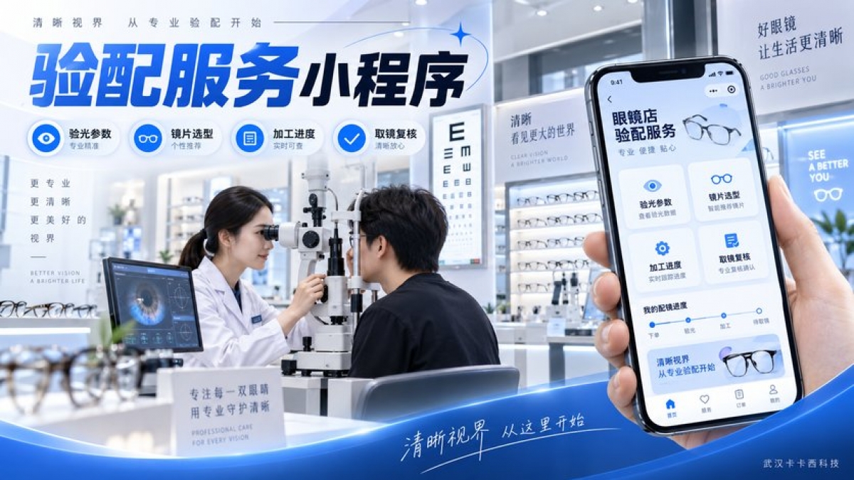 眼镜店验配服务小程序怎么做？验光参数、镜片选型、加工进度和取镜复核如何管理