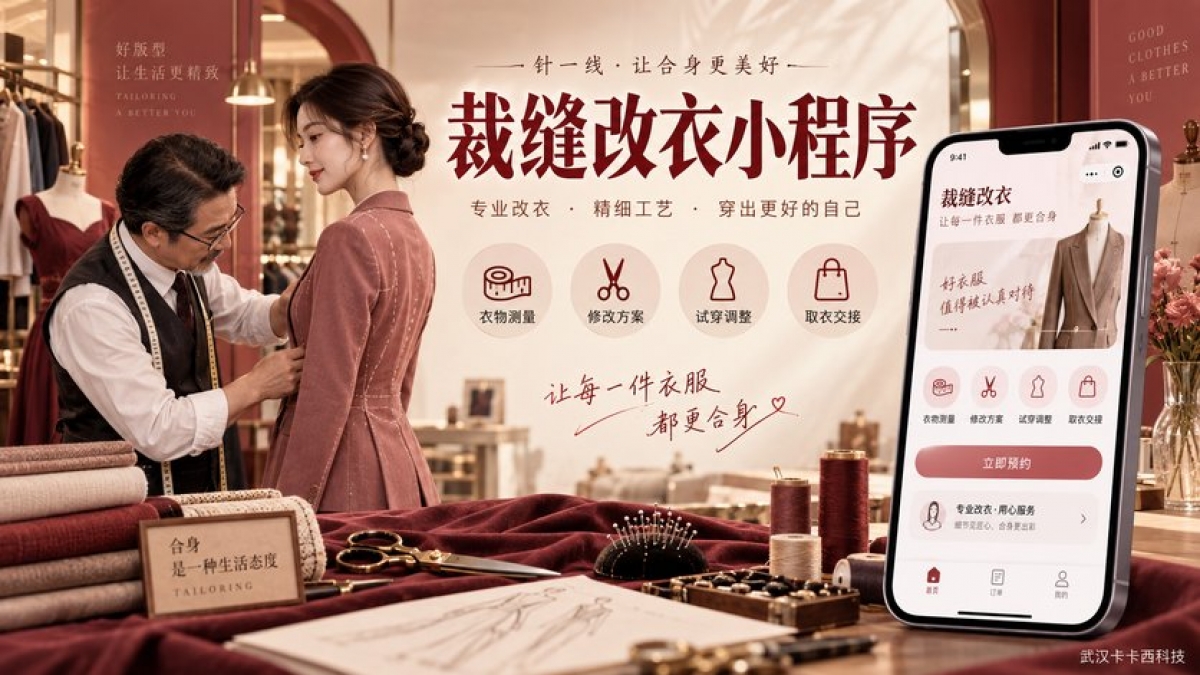 裁缝改衣小程序怎么做？衣物测量、修改方案、试穿调整和取衣交接如何设计