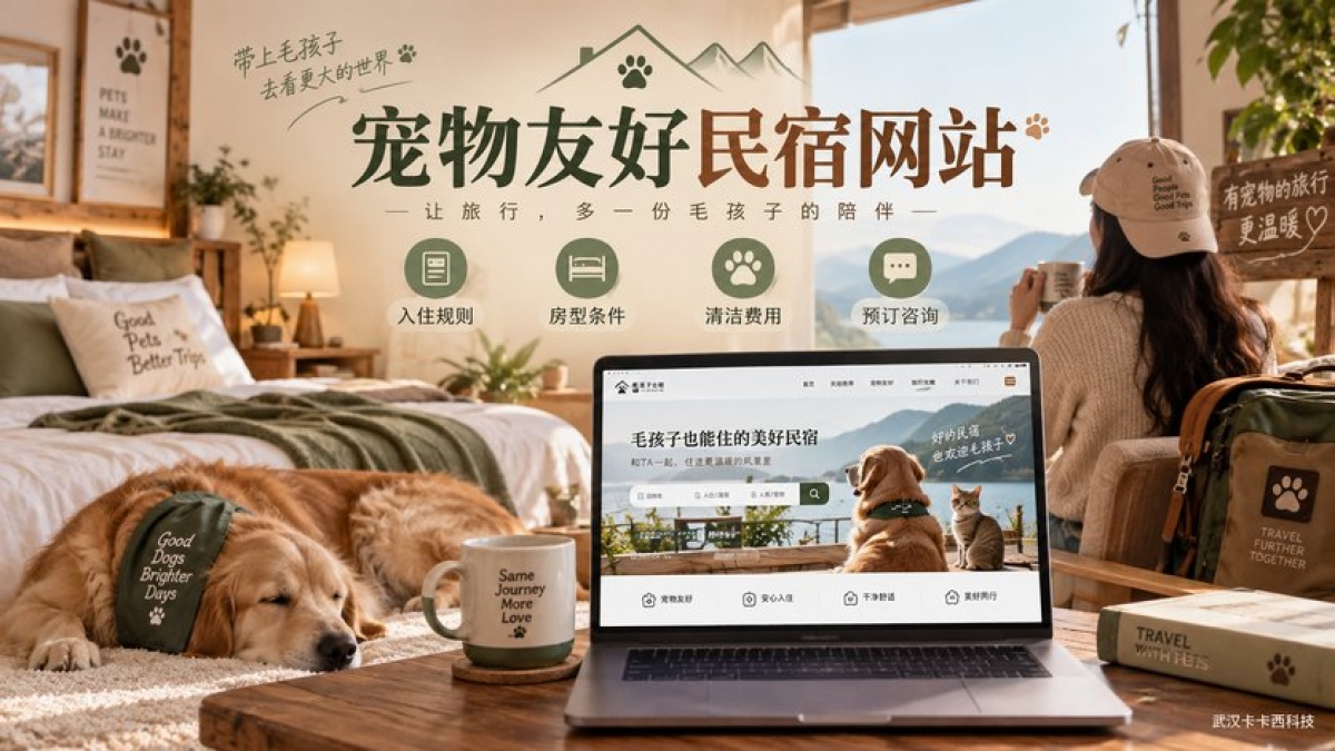 宠物友好民宿网站怎么建设？宠物入住规则、房型条件、清洁费用和预订咨询如何说明