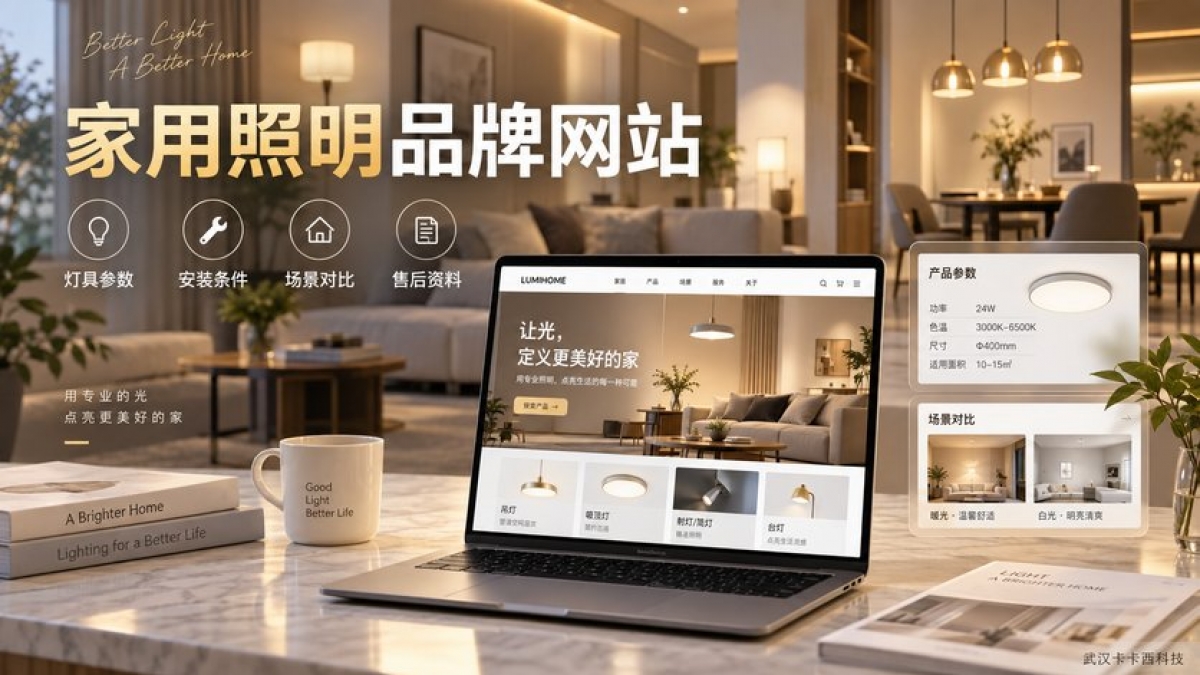 家用照明品牌网站怎么建设？灯具参数、安装条件、场景对比和售后资料如何组织