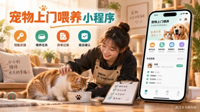 宠物上门喂养小程序怎么做？钥匙交接、喂养任务、异常记录和离店确认如何设计