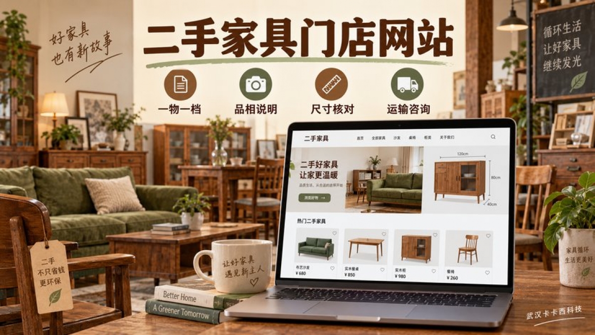 二手家具门店网站怎么建设？一物一档、品相说明、尺寸核对和运输咨询如何组织