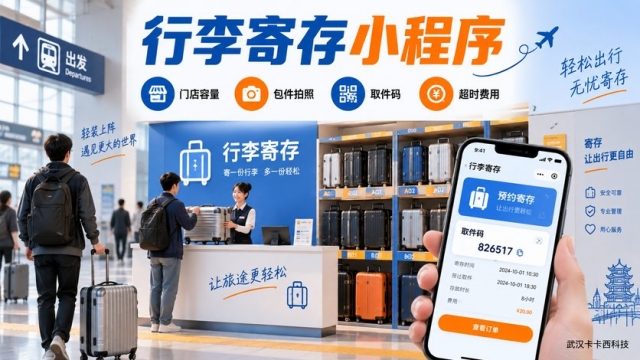 行李寄存小程序怎么做？门店容量、包件拍照、取件码和超时费用如何管理