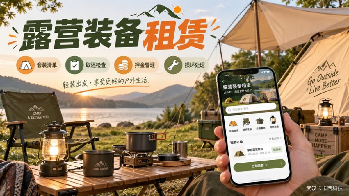 露营装备租赁小程序怎么做？套装清单、取还检查、押金和损坏争议如何处理