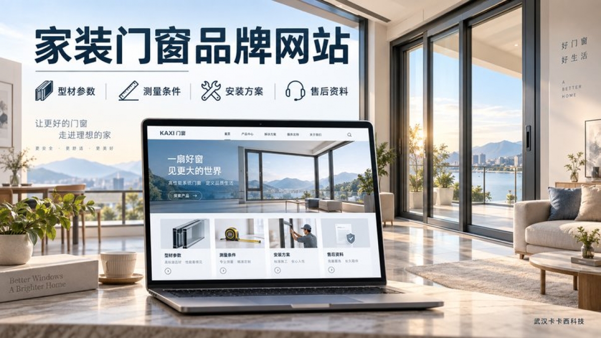 家装门窗品牌网站怎么建设？型材参数、测量条件、安装方案和售后资料如何呈现