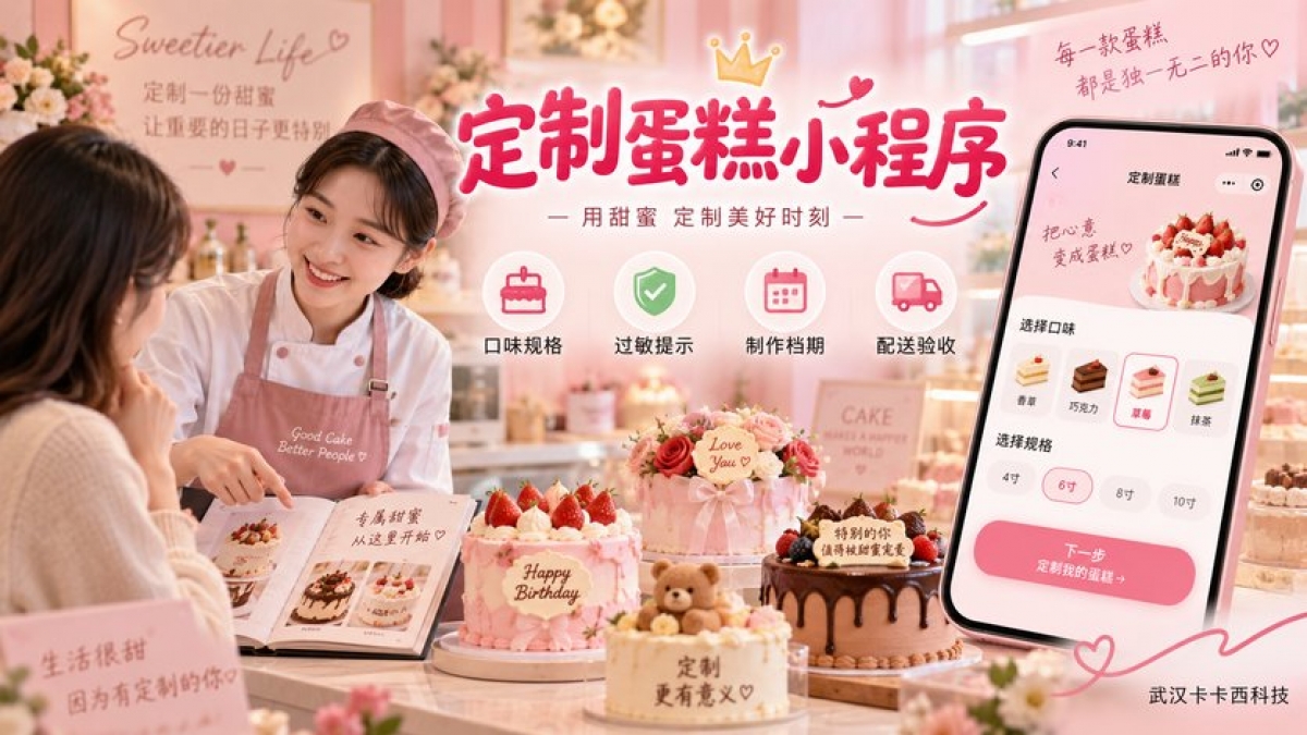 定制蛋糕小程序怎么做？口味规格、过敏提示、制作档期和配送验收如何设计