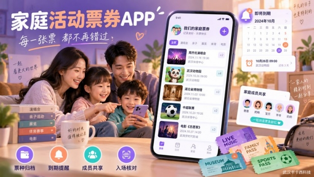 家庭活动票券管理APP怎么做？票种归档、到期提醒、成员共享和入场核对如何设计