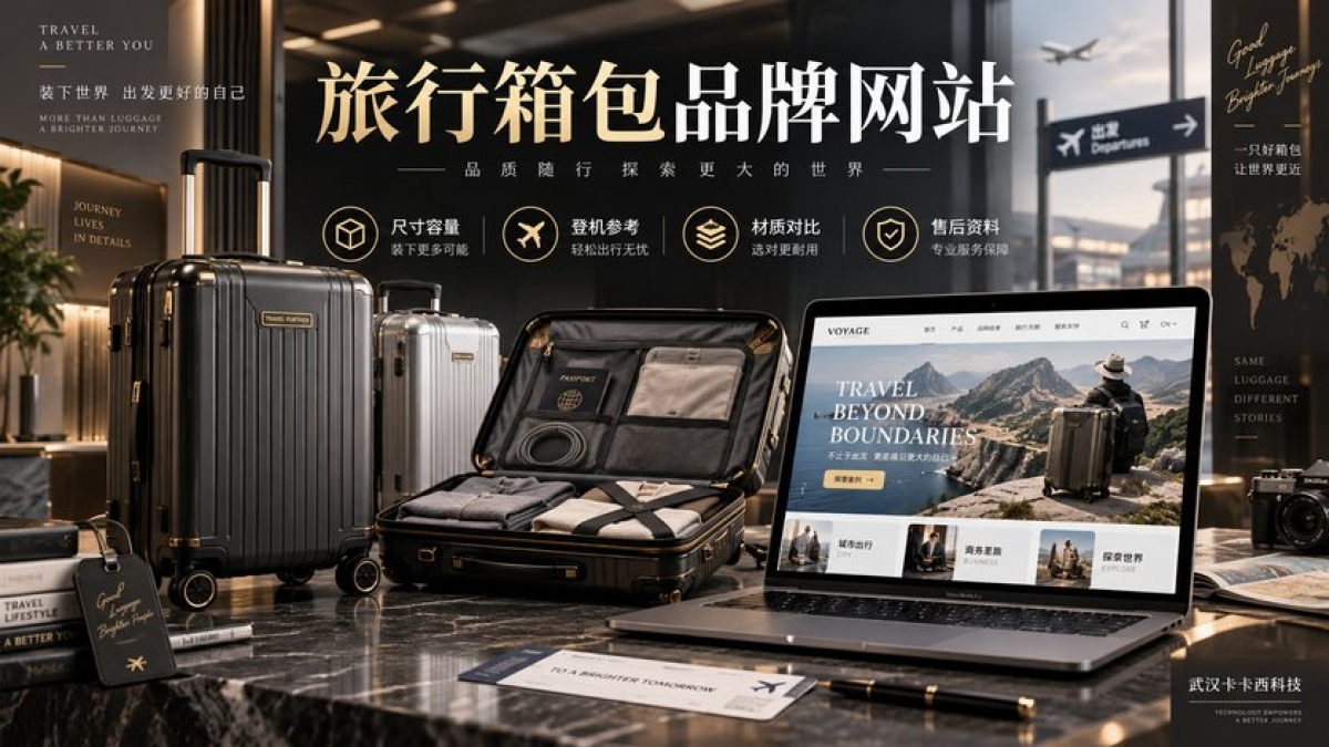 旅行箱包品牌网站怎么建设？尺寸容量、登机参考、材质对比和售后资料如何呈现