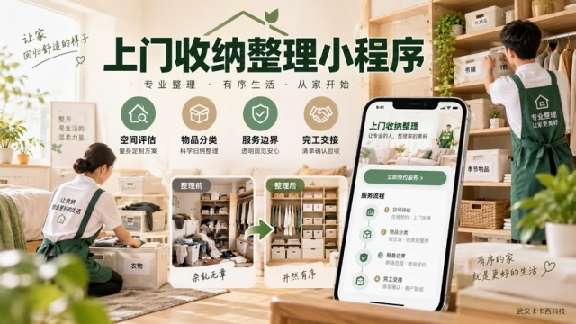 上门收纳整理小程序怎么做？空间评估、物品分类、服务边界和完工交接如何设计
