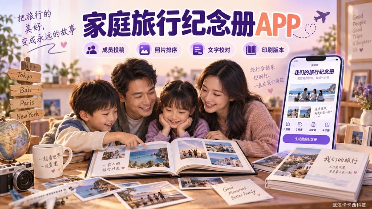 家庭旅行纪念册APP怎么做？成员投稿、照片排序、文字校对和印刷版本如何管理