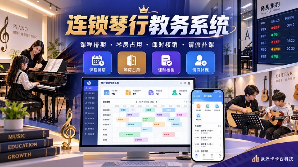 连锁琴行教务系统怎么做？课程排期、琴房占用、课时核销和请假补课如何设计