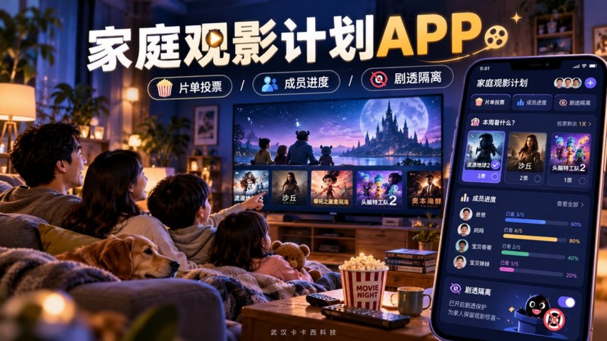 家庭观影计划APP怎么做？片单投票、成员进度和剧透隔离怎样设计