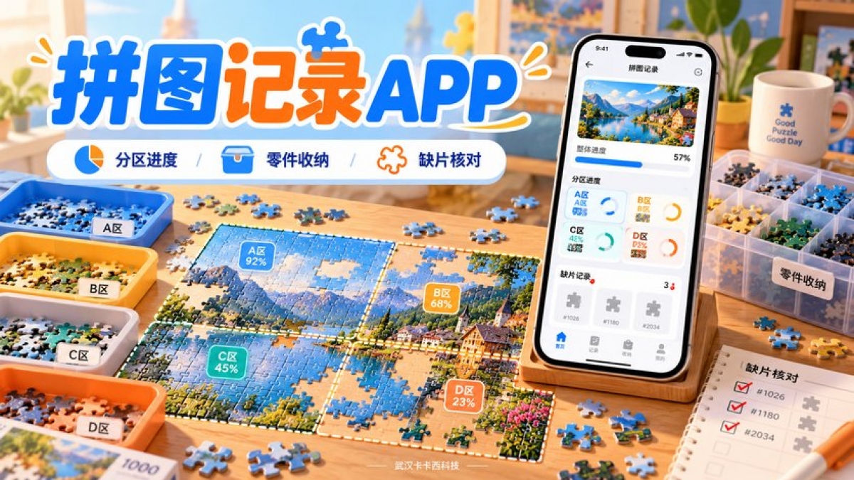 实体拼图记录APP开发要做哪些功能？分区进度、零件收纳和缺片核对怎样安排