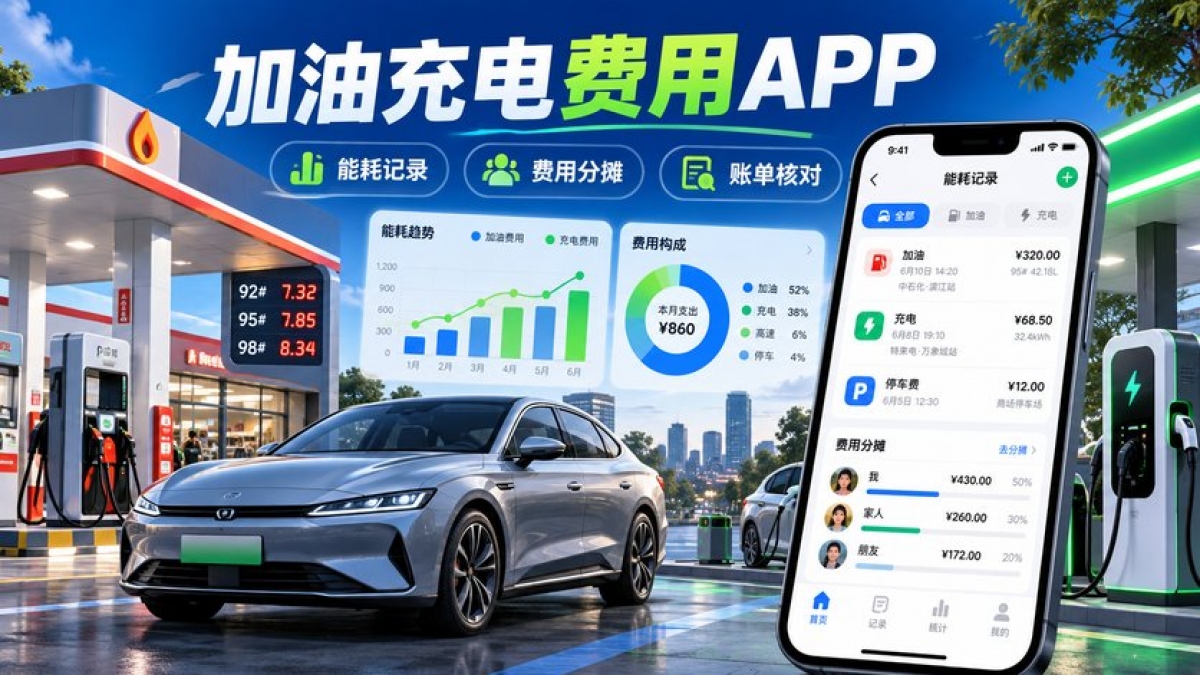 私家车加油充电费用APP怎么做？能耗记录、分摊口径和账单核对如何设计