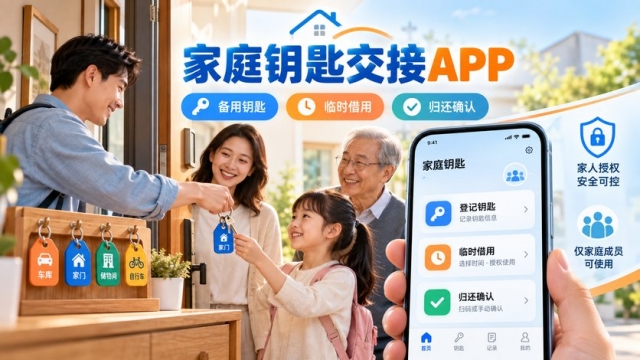 家庭钥匙交接APP怎么做？备用钥匙登记、临时借用、归还确认和隐私如何设计
