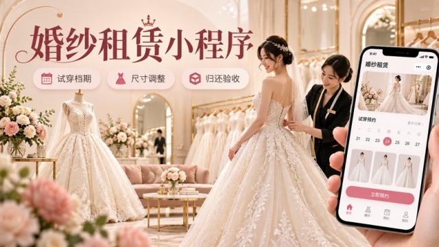 婚纱租赁小程序怎么做？试穿档期、尺寸调整、交接照片和归还验收如何设计